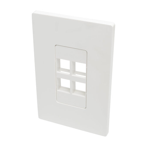 Placa de Pared Tripp Lite – 4 Salidas – Blanco – N080-104
