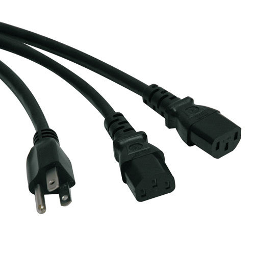 Cable Divisor de Corriente Tripp Lite para PC – Nema5-15p – 2 x C13 – 1.83m – P006-006-2
