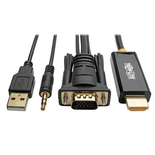 Adaptador Tripp Lite P116-006-HDMI-A – HDMI – VGA – USB – Audio 3.5mm – 1.83 Mts – P116-006-HDMI-A