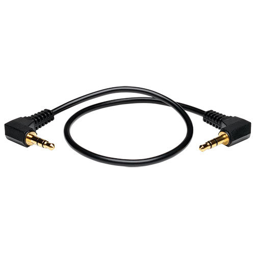 Cable Audio Tripp Lite – Estéreo – 3.5mm – Dos Conectores en Angulo – 30.5cm – P312-001-2RA