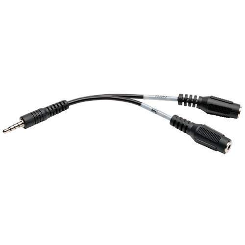 Cable Divisor Tripp Lite – 3.5mm Audio para Diadema – 2 x 3 Pines Hembra a 4 Pines Macho – P318-06N-MFF