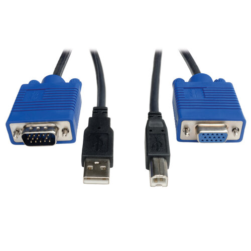 Cables KVM Tripp Lite – VGA – USB-B a VGA – USB-A – 3M – Para B006 – P758-010