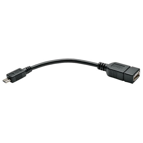 Cable Adaptador Tripp Lite U052-06n – Micro-USB B – USB OTG – 15 cm – Negro – U052-06N
