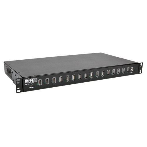Concentrador Tripp Lite U280-016-RM – 16 Puertos USB – Función de Sincronización – 5V – Negro – U280-016-RM