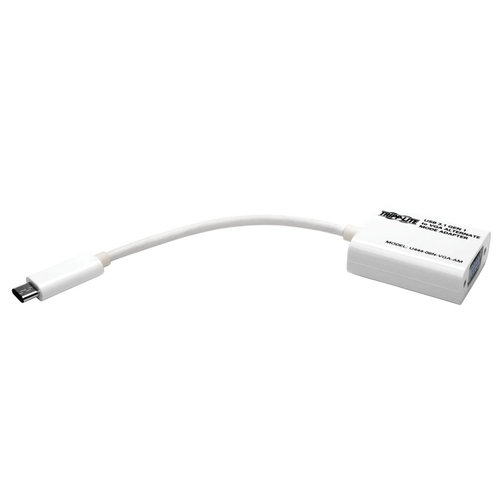 Adaptador Tripp Lite U444-06N-VGA-AM – USB a VGA – Macho/Hembra – Blanco – U444-06N-VGA-AM