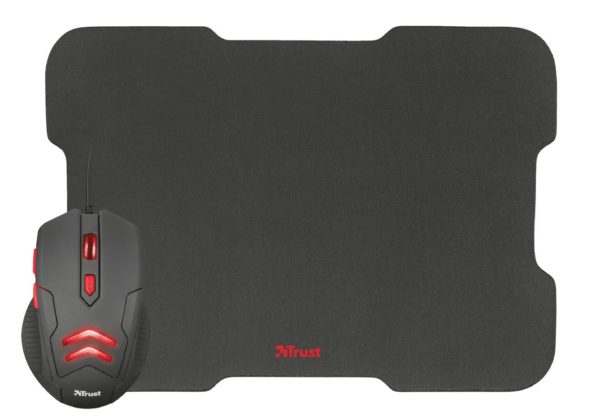 Mouse Trust Ziva - Alámbrico - USB - 6 Botones + Mouse Pad 220mm x 300mm - 21963