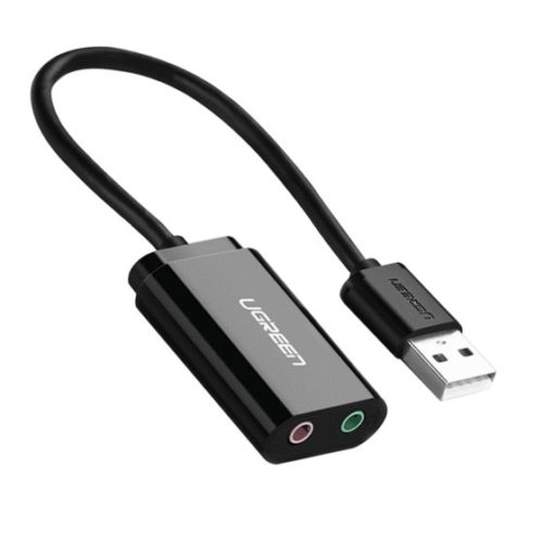 Adaptador de Sonido UGREEN 30724 – Externo – USB 2.0 – Negro – 30724