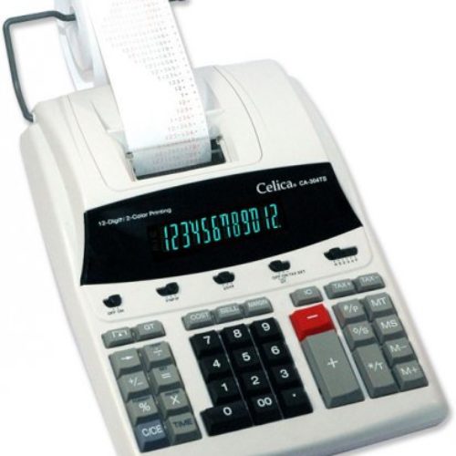 Calculadora con Impresora Celica – 4.3 Lineas por Segundo – 2 Tintas – Blanco – CA-304TS