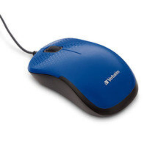 Mouse Verbatim Silent Corded – Alámbrico – USB – Azul – 70233