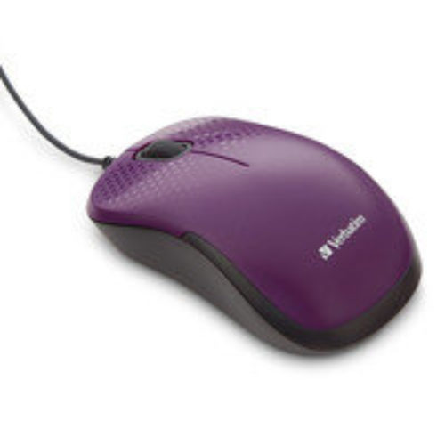 Mouse Verbatim Silent Corded – Alámbrico – USB – Violeta – 70235