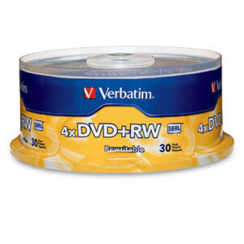 Torre DVD+RW Verbatim 94834 – 4x – 4.7GB/120min – 30 Piezas – 94834