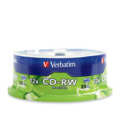 CD-RW Verbatim – 12X – 700MB – Paquete de 25 piezas – 95155