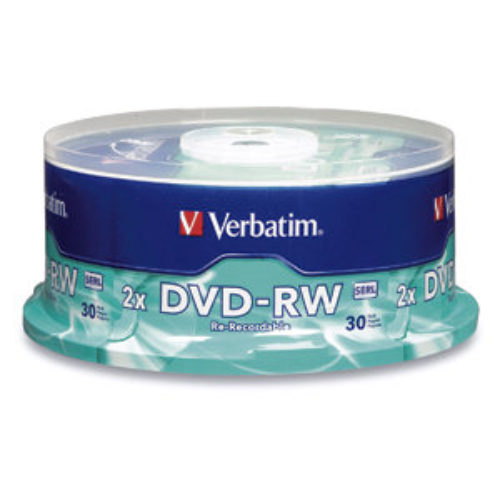 DVD-RW Verbatim – 4X – 4.7GB – Paquete de 30 Piezas – 95179