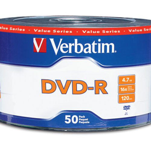DVD-R Verbatim – 16X – 4.7GB – Paquete de 50 Piezas – 97493