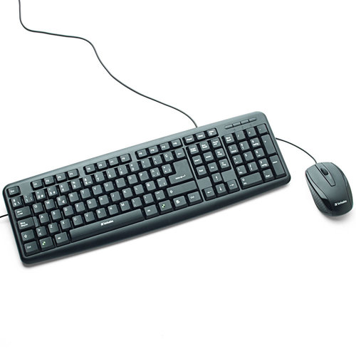 Teclado y Mouse Verbatim 98111 – Alámbricos – USB – Negro – 98111