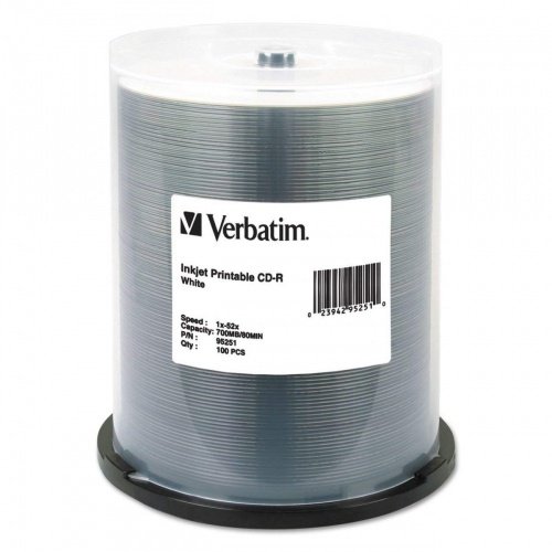 CD-R Verbatim – 52X – 700MB – Paquete de 100 Piezas – 95251