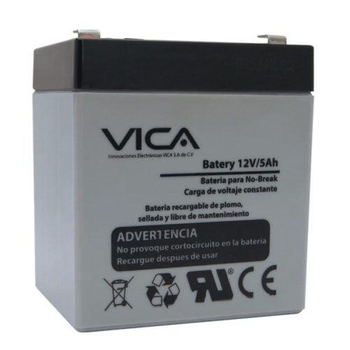 Batería VICA VIC12-5A – 12 V – 5 AH – Para No-Break – 5 AH