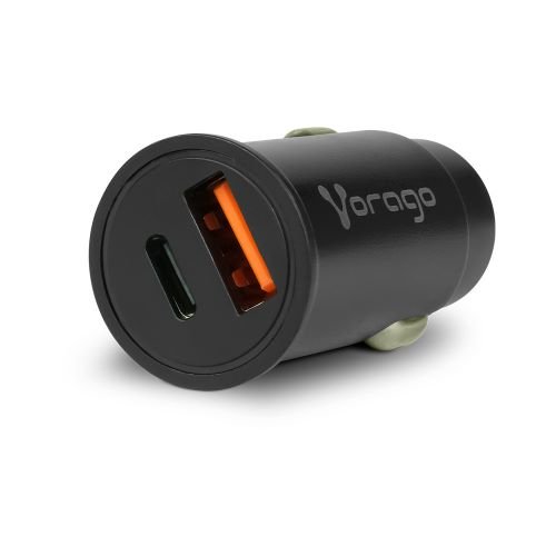 Cargador para Auto Vorago AU-305 – USB-A – USB-C – AU-305-BK