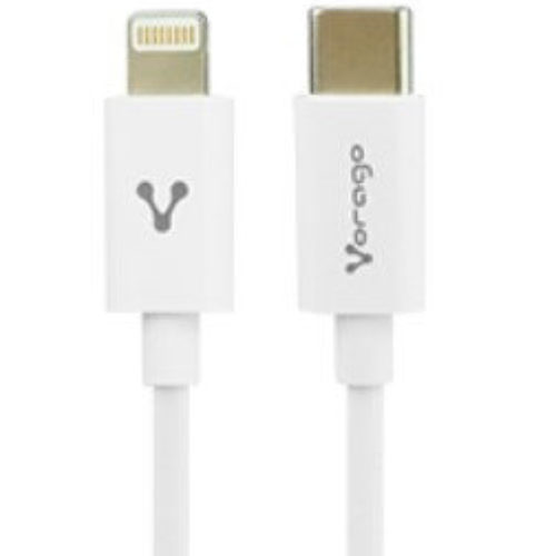 Cable Vorago CAB-125 – Lightning a USB-C – 1m – Blanco – CAB-125