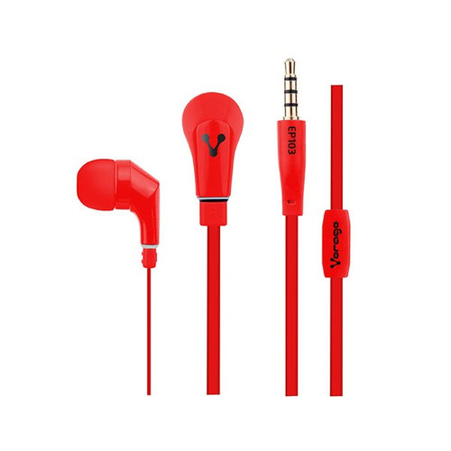 Auriculares Vorago EP-103 – 3.5mm – Rojo – EP-103/RD
