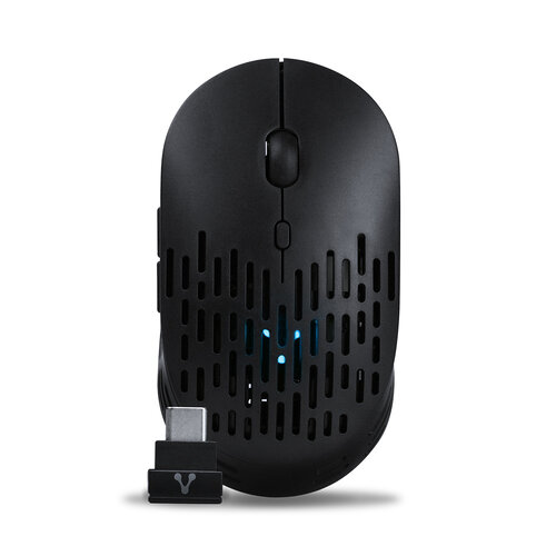 Mouse Vorago MO-208 – Inalámbrico – USB-C – Negro – MO-208