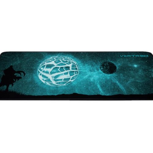 Mouse Pad Gamer Vortred Capacious – 800x300mm – Negro con Azul – V-930129