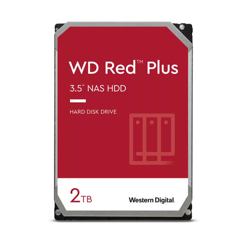 Disco Duro Interno Western Digital Red Plus NAS – 3.5″ – 2TB – SATA – 5400 RPM – WD20EFPX