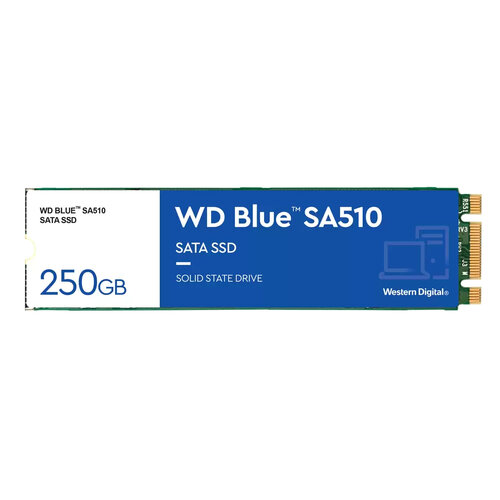 Unidad de Estado Sólido Western Digital WD Blue SA510 – M.2 2280 – 250GB – SATA – WDS250G3B0B