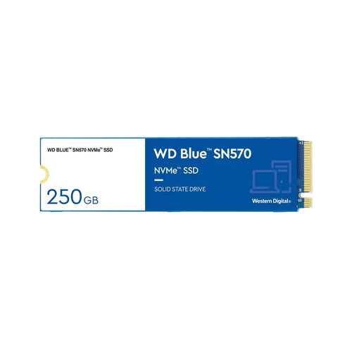 Unidad de Estado Sólido Western Digital WD Blue SN570 – M.2 – 250GB – PCIe Gen3 ¡Cómpralo y llévate un código digital para disfrutar tú Starbucks favorito!									 – WDS250G3B0C