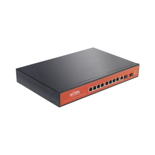 Switch Wi-Tek WI-PMS310GF-UPS-PLUS – 8 Puertos – RJ-45 – 2 SFP – Administrable – WI-PMS310GF-UPS-PLUS