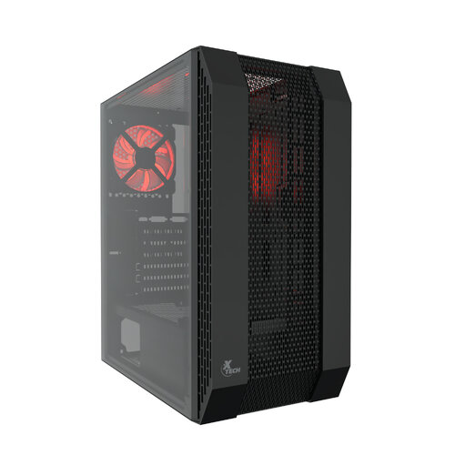 Gabinete Gamer Xtech DEIMOS – Media Torre – ATX/Micro ATX – 1x Ventilador – Panel Lateral – XT-GMR3