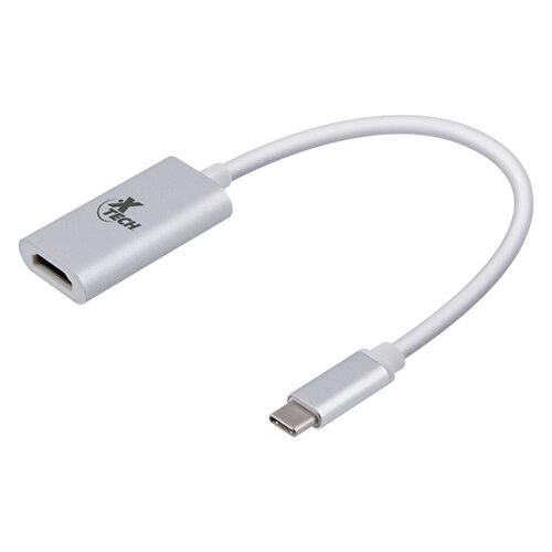 Adaptador Xtech XTC-540 – USB Tipo-C Macho a HDMI Hembra – 25 cm – Blanco – XTC-540