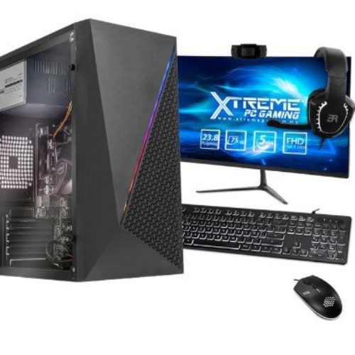 Computadora Gamer Xtreme PC Gaming CM-05060 – Intel Core i5-11400 – 16GB DDR4 – 500GB SSD – Windows 10 Versión de prueba + Monitor – Teclado y Mouse – Diadema – XTACI516GBHD730M
