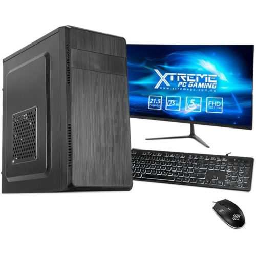 Computadora Gamer Xtreme PC Gaming CM-05053 – Intel Celeron J4125 – 8GB – 250GB SSD – Windows 10 Versión de prueba – Incluye Monitor, Teclado y Mouse – XTACIQ8GBHD600MV2