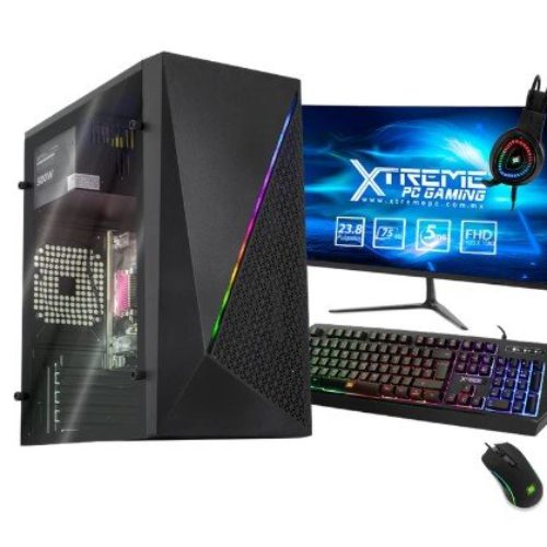 Computadora Gamer Xtreme PC Gaming CM-05054 – Intel Celeron J4125 – 16GB DDR4 – 500GB SSD – Windows 10 Versión de prueba – Monitor, Diadema, Teclado y Mouse   – XTACIQ8GBHD600MV3