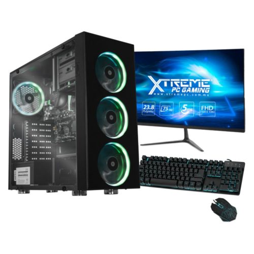 Computadora Gamer Xtreme PC Gaming CM-05370 – Intel Core i7-10700 – 16GB – 480GB SSD – Windows 10 de Prueba – Incluye Monitor, Teclado y Mouse – XTBRI716GBHD630MV1