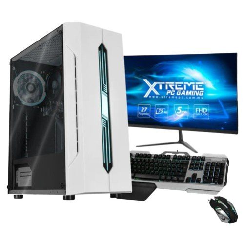 Computadora Gamer Xtreme PC Gaming CM-05372 – AMD Ryzen 5 5600G – 16GB – 2TB – 240GB SSD – Windows 10 Versión de prueba – Incluye Monitor, Teclado y Mouse – XTBRR516GBRENOIRMW