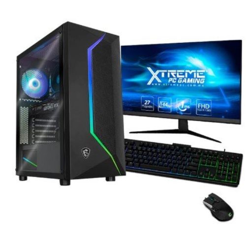 Computadora Gamer Xtreme PC Gaming CM-50194 – NVIDIA GeForce RTX 3060 – AMD Ryzen 5 5600X – 16GB – 2TB – 500GB SSD – Windows 10 Versión de prueba – Incluye Monitor, Teclado y Mouse – XTMSIR516GB3060MV1