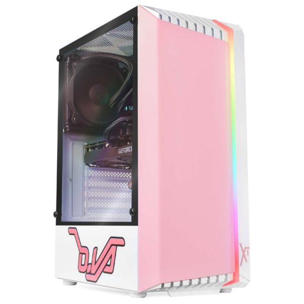 Computadora Gamer Xtreme PC Gaming CM-91036 - NVIDIA GeForce RTX 3060 - Intel Core i7-10700F - 16GB - 3TB - 500GB SSD - Windows 10 Versión de prueba - Rosa - XTPCI716GB3060PR