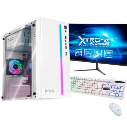 Computadora Gamer Xtreme PC Gaming CM-99938 – AMD Radeon 7 Renoir – AMD Ryzen 5 4600G – 16GB – 500GB SSD – Windows 10 Versión de prueba + Monitor – Teclado y Mouse – XTPCR516GBVEGAMW