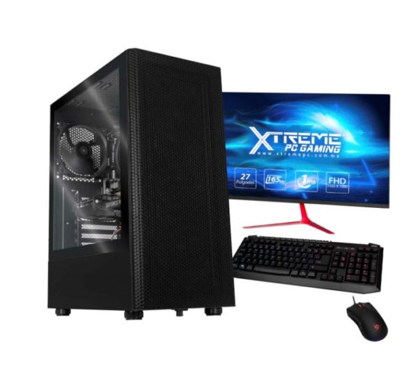 Computadora Gamer Xtreme PC Gaming CM-60413 - NVIDIA GeForce RTX 3060 - AMD Ryzen 5 5600X - 16GB - 2TB - 500GB SSD - Windows 10 Versión de Prueba - Incluye Monitor, Teclado y Mouse - XTXPGR516GB3060MB