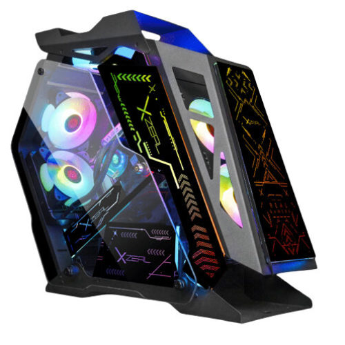 Gabinete Gamer XZeal IR02 – Micro ATX/Mini-ITX – Panel Lateral – XZGAIRRGBB