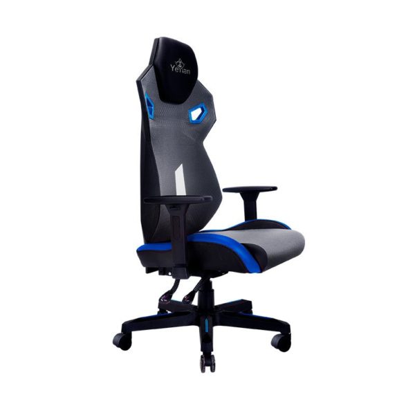 Silla Gamer YeYian Drakkar Series 2500 - Soporta 150Kg - Negro con Azul - YFC-ECFL-01-BL - Imagen 2