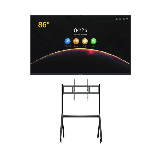 Monitor Interactivo ZKTeco IWB86BA01BPAQ – 86″ – 4K Ultra HD – Incluye Soporte de Piso – IWB86BA01BPAQ