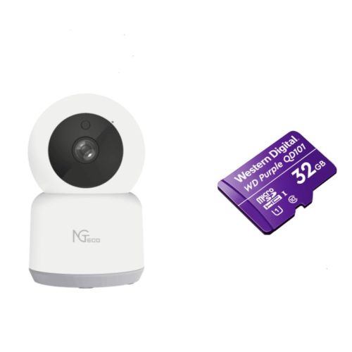Cámara IP ZKTeco NG-C2401 – 2MP – Lente 3.6mm – IR 5M – Wi-Fi – Incluye Memoria Micro SDHC 32GB – NGTECO C2401 With SD Card