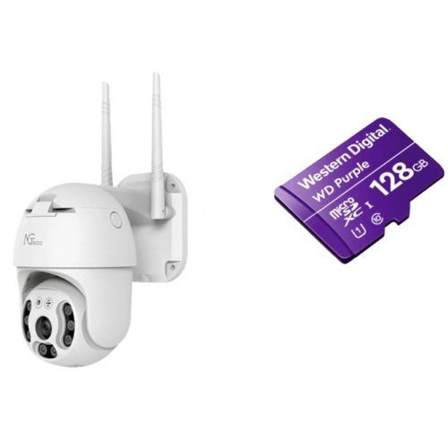 Cámara IP ZKTeco NGC4200 – 3MP – Lente 3.6mm – IR 20M – Wi-Fi – Ethernet – Incluye Memoria de 128GB Micro SDXC – NGTECO C4200 With SD Card